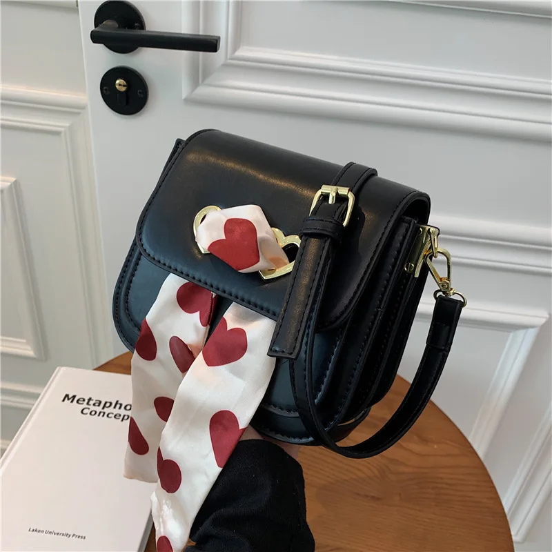 

High Quality Ladies Silk Scarf Shoulder Bag 2021 New Female Bag Autumn Korean Retro Messenger Bag Fashion Small Square Bag