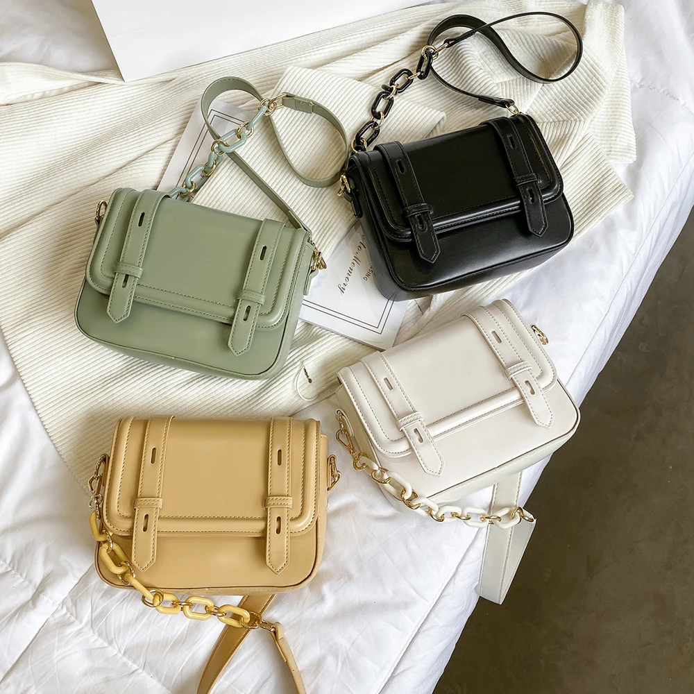 

Female Shoulder Bag Small New Youth Crossbody Bag Chain Designer Artificial Leather Daily Bag Girl For White Waterproof