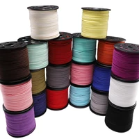 10mlot 2 5mm 24 colors flat faux suede braided cord velvet leather thread string rope bracelet for diy jewelry making supplies