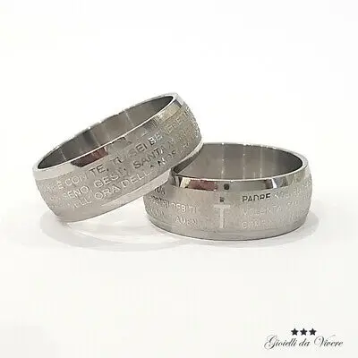 Итальянские мужские кольца унисекс круглой формы отца нашей Марии из