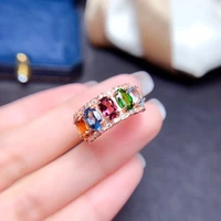 new fashion women rings rose gold color inlay colorful crystal ring wedding engagement bands classic jewelry girl birthday gifts