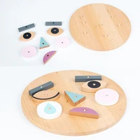 face changing expression games wooden building blocks montessori materials board game for childrens educational learning toy