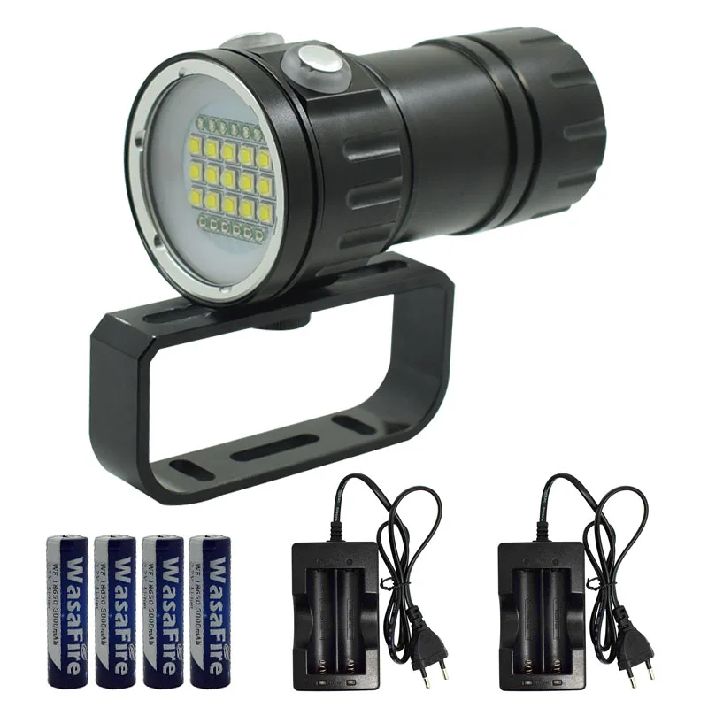 Package C 15x L2+ 6xred+ 6xBlue светодиодный фонарь лампа для подводной съемки видео Фотография светильник Водонепроницаемый вспышка для подводного погружения и светильник с аквалангом светодиодный налобный фонарь - Испускаемый цвет: Package C