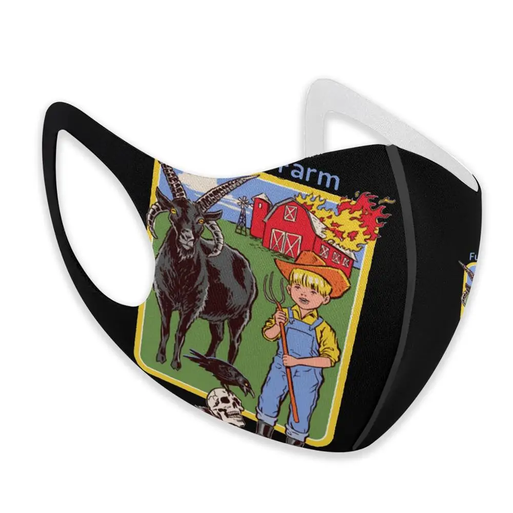 Веселая на ферме черная Филлипа демоническая Коза смешная хлопковая моющаяся