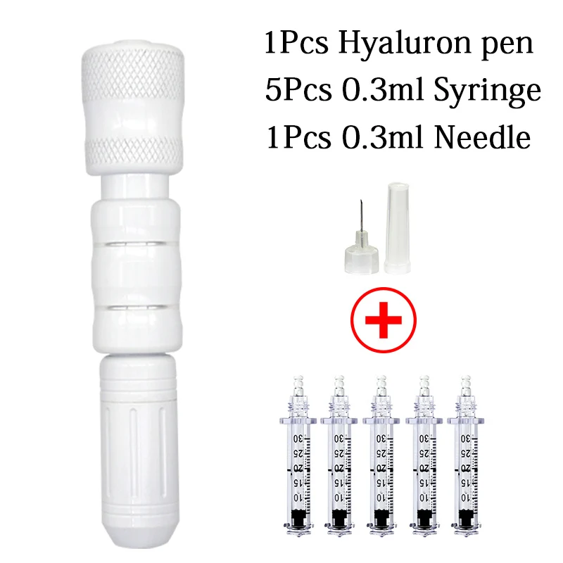 white pen set 1x5 0,3 мл Регулируемый неинвазивный ингалятор гиалуроновая ручка кислота губы стабилизатор инжектор без игл инъекции гиалурон распылитель пистолет - Номер модели: white pen set 1x5