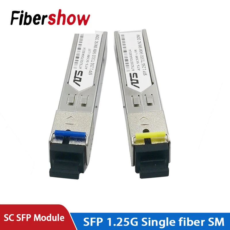 SFP модуль SC разъем 1 25G BiDi 1310nm/1550nm WDM переключатель трансивер sfp модуля с