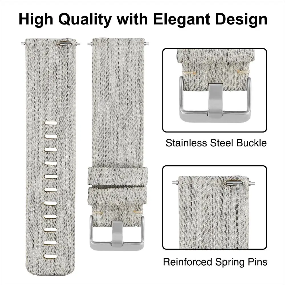 Холщовый ремешок на запястье для умных часов Fitbit Versa 2 спортивный браслет Fit bit Versa2