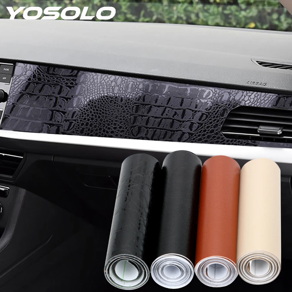 YOSOLO клейкая Виниловая Пленка премиум класса с кожаным рисунком для