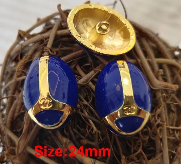 NO14 Size 24mm blue Новинка 10 шт. высококачественная металлическая куртка в форме сердца с капельным маслом и пуговицами аксессуары пальто свитер рубашка кнопка 18 мм - Цвет: NO14 Size 24mm blue