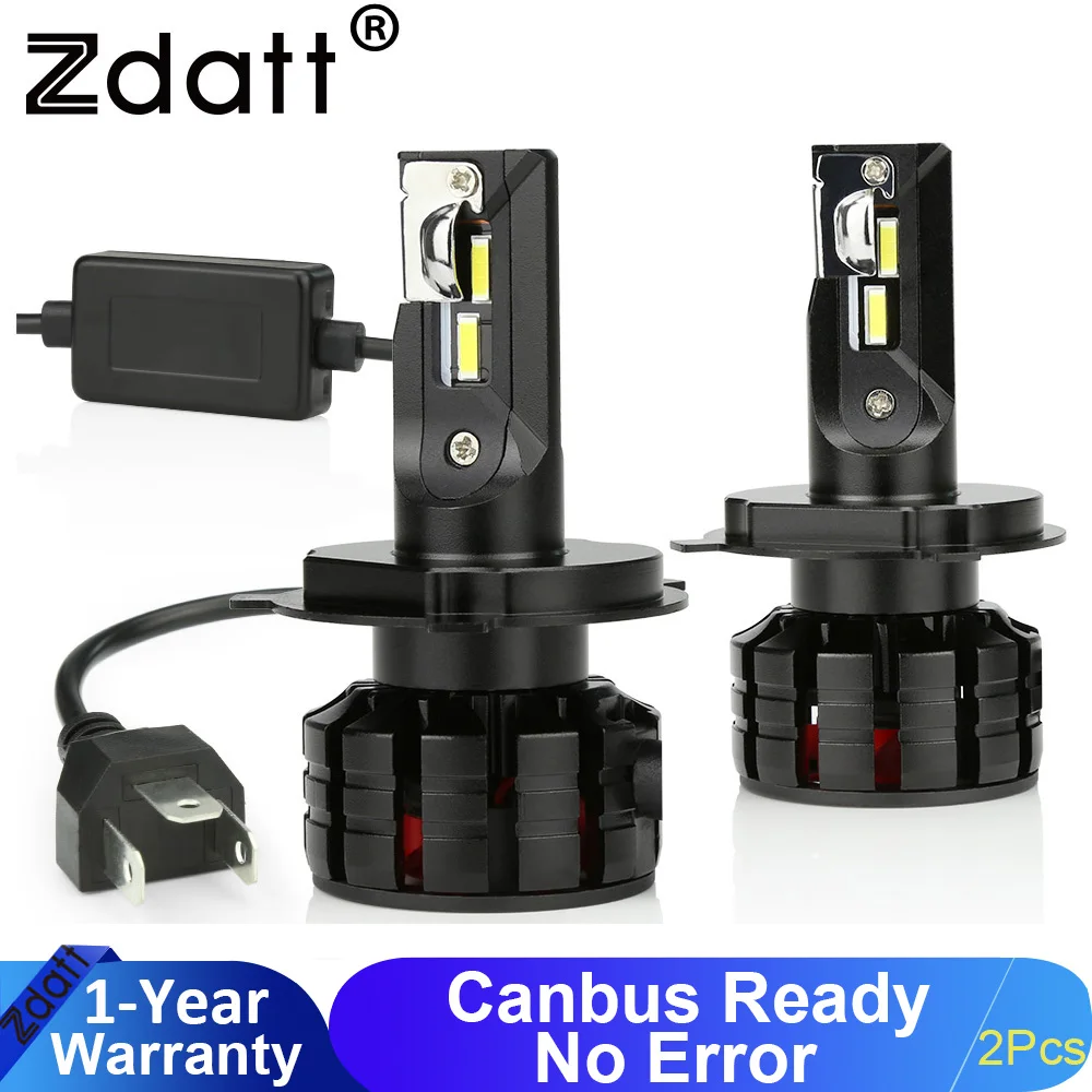 Zdatt H4 Led H11 HB3 9005 HB4 9006 лампы для автомобильных фар Мини 100 Вт 6000 лм k противотуманных