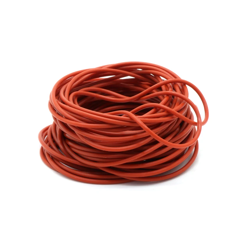 10pcs VMQ O Ring Seal Gasket Thickness CS 1.5mm OD 5 ~ 40mm Silicone Rubber Insulated Waterproof Washer Round Shape Nontoxi Red |