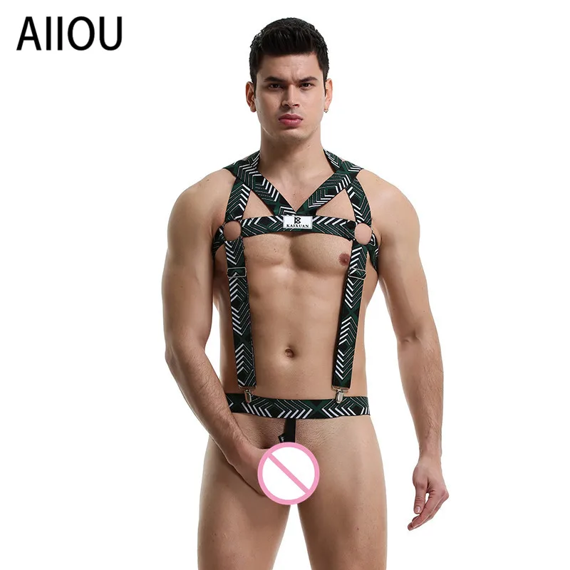AIIOU Для мужчин открытые нательное нижнее белье ремень гей Эротические Нижнее