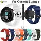 Сменный ремешок для часов Garmin Swim 2  Forerunner 45, Мягкие силиконовые Умные браслеты , браслет Correa + инструмент, ремешок на запястье