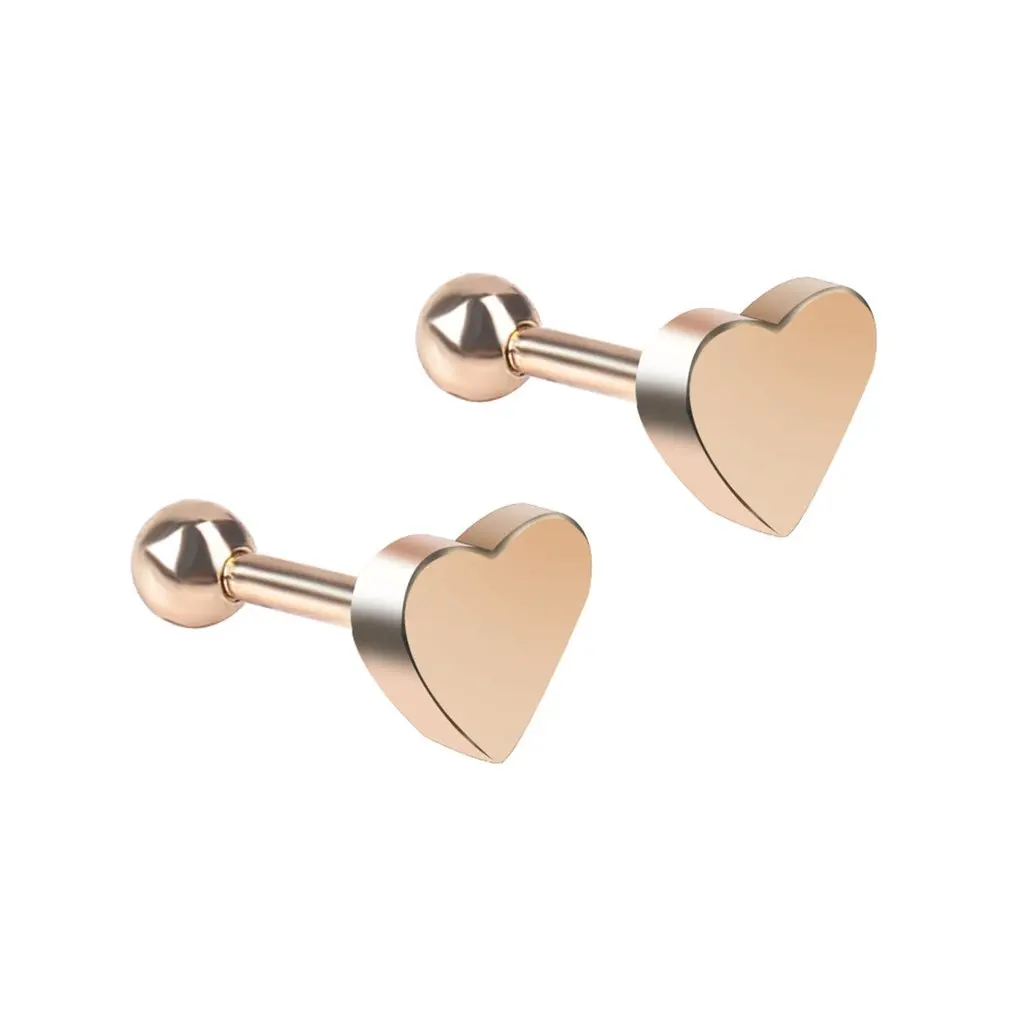 

Женские серьги-гвоздики в форме сердца, ювелирные изделия для пирсинга, серьги на Козелок, хрящевая спираль, серьги-гвоздики для ушей, косте...