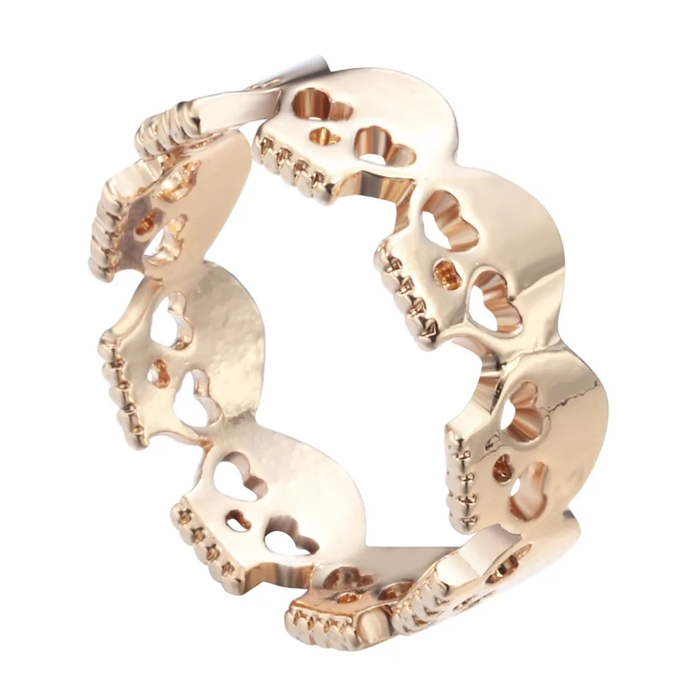 

Punk Skeleton Skulls Ring For Women Men Female Girls Cool Vintage fashion Gold Fashion Rings Boho Chic Jewelry Birthday Gift