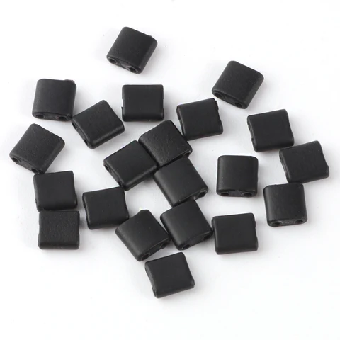 Бусины из гематита JILKOL матовые квадратные 78 шт