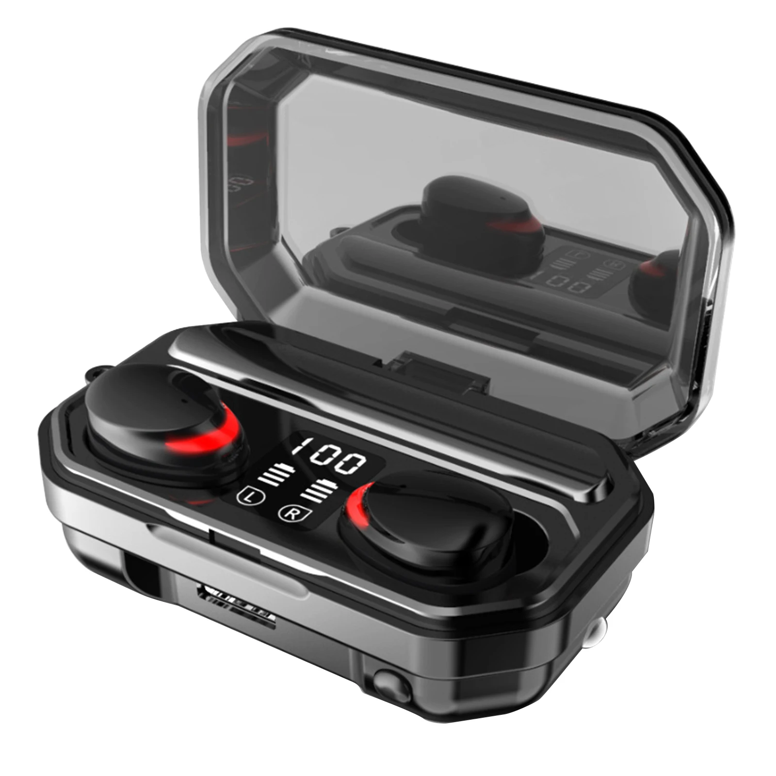 

TWS Earphone Wireless Waterproof In-ear Sports Earbuds with LED Display Charging Box