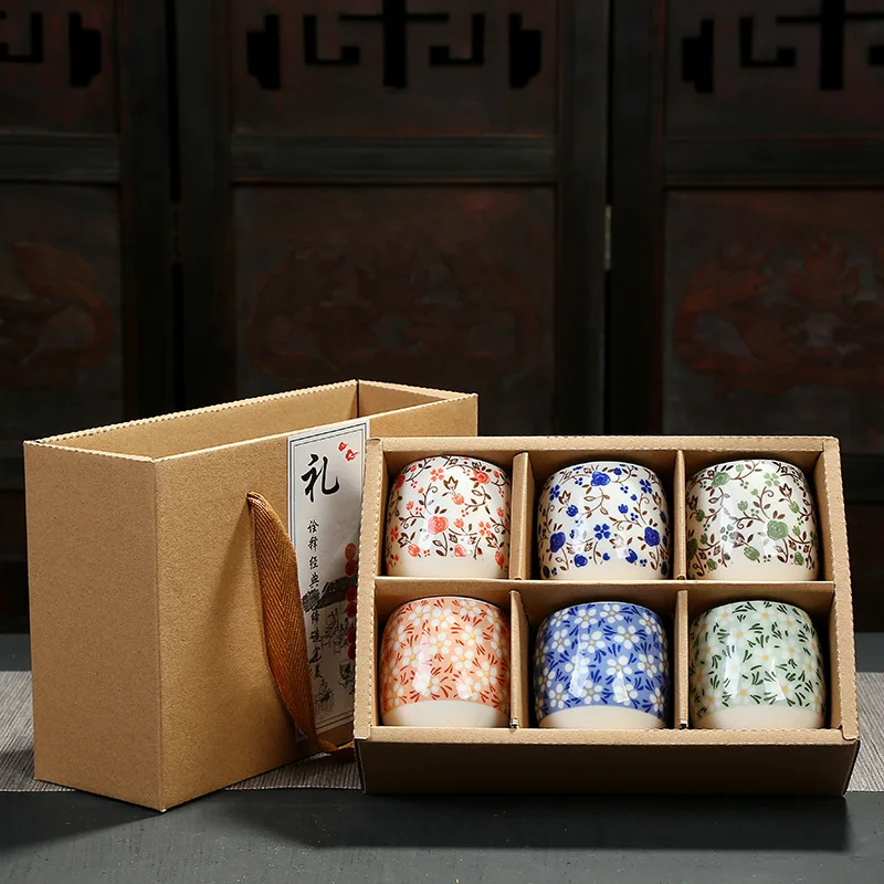 6 шт. керамическая посуда для напитков чайная китайский чайный набор кунг фу