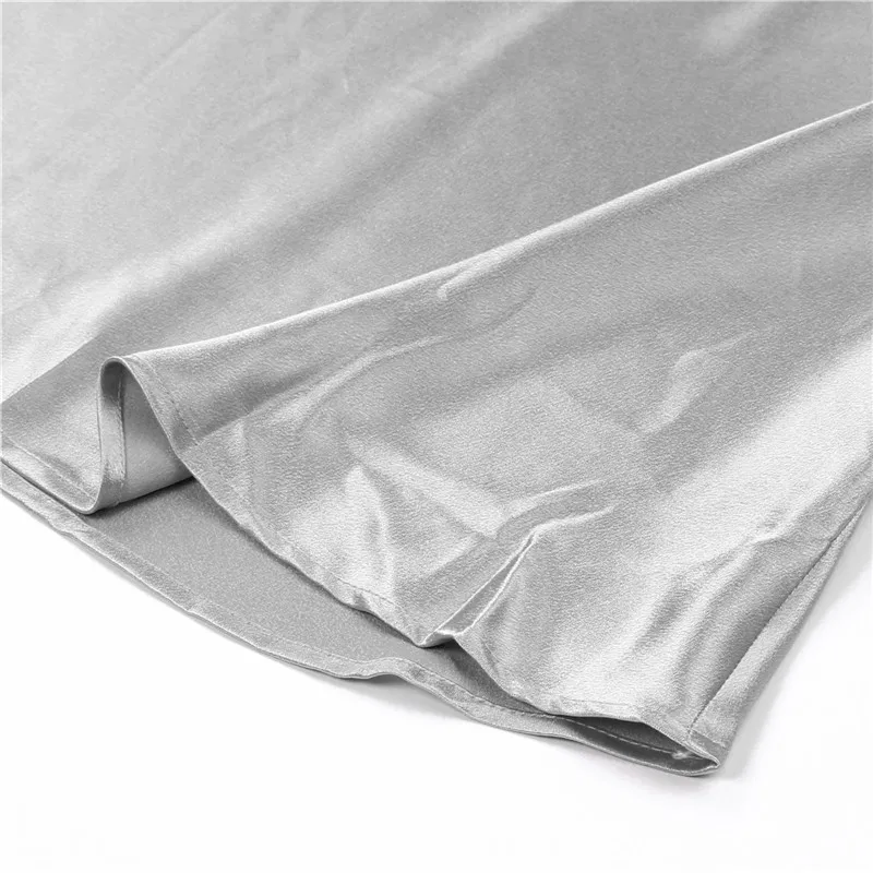 Женская длинная юбка-трапеция сексуальная блестящая Элегантная Шелковая