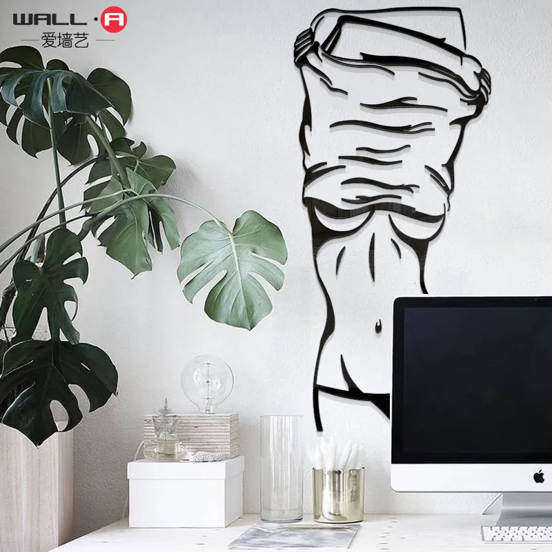 WS20 сексуальная девушка 3D акриловая Наклейка на стену украшение для спальни