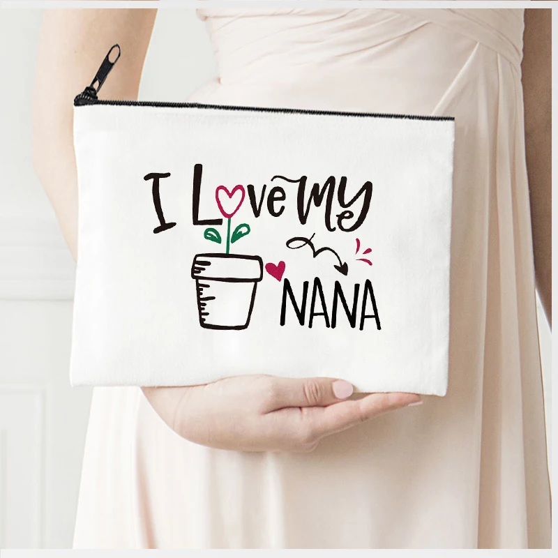 

Love You Makeup Bag Letter Flower Print Cosmetic Bags Make Up Bags Toiletries Organizer Pouch Ladies Custom Bag Zipper