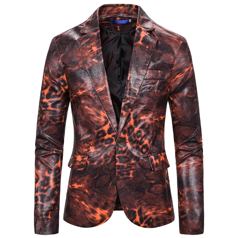

Блейзер Мужской приталенный, пиджак с принтом для деловых встреч, Свободное пальто, деловая куртка