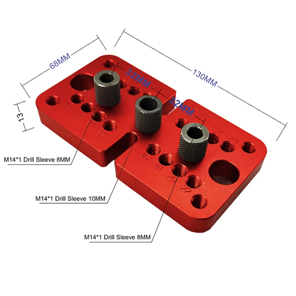 

X180 3 in 1 Cam Jig Set With Auxiliary Tools Punch Locator Self-Centering Dowel Drill Guide Hole Jig For Joinery Woodworking
