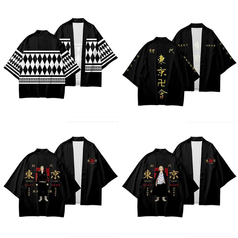 

Tokyo Revengers Ken Ryuguji Haori Cosplay Costume Anime Kimono T Shirt Shorts Suit Halloween Costumes