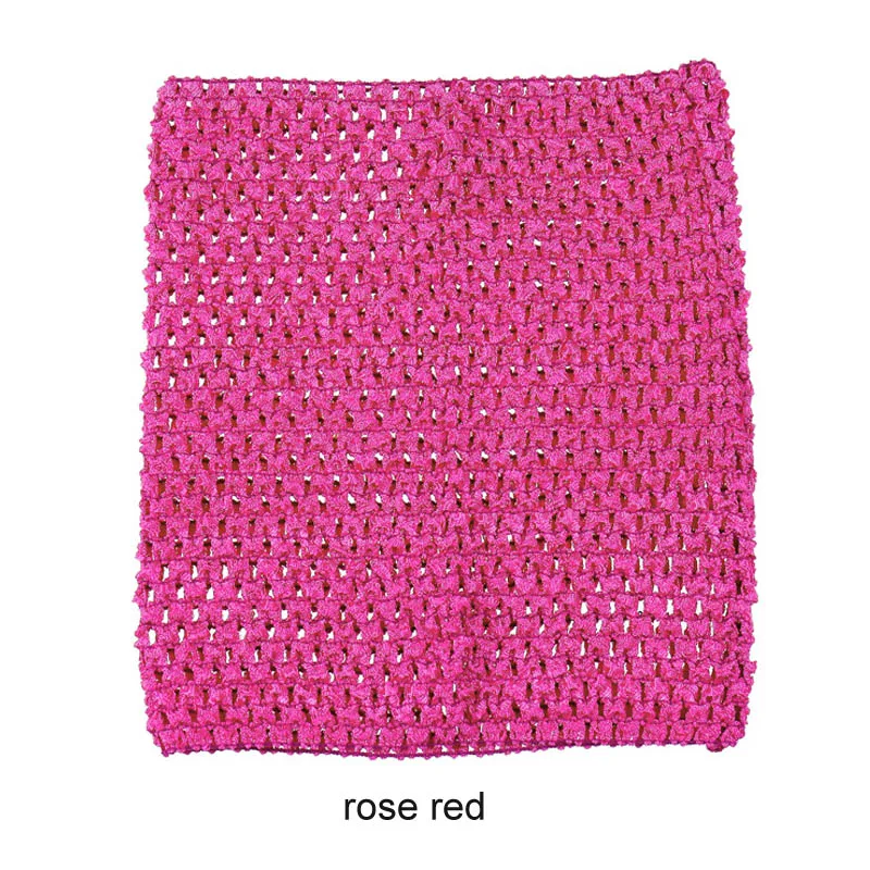 rose red 20x23 см, топы без пятки, детское платье-пачка с обмоткой на груди, товары для рукоделия, 9 дюймов, эластичное вязаное крючком, вязанное крючком сырье, аксессуары - Цвет: rose red