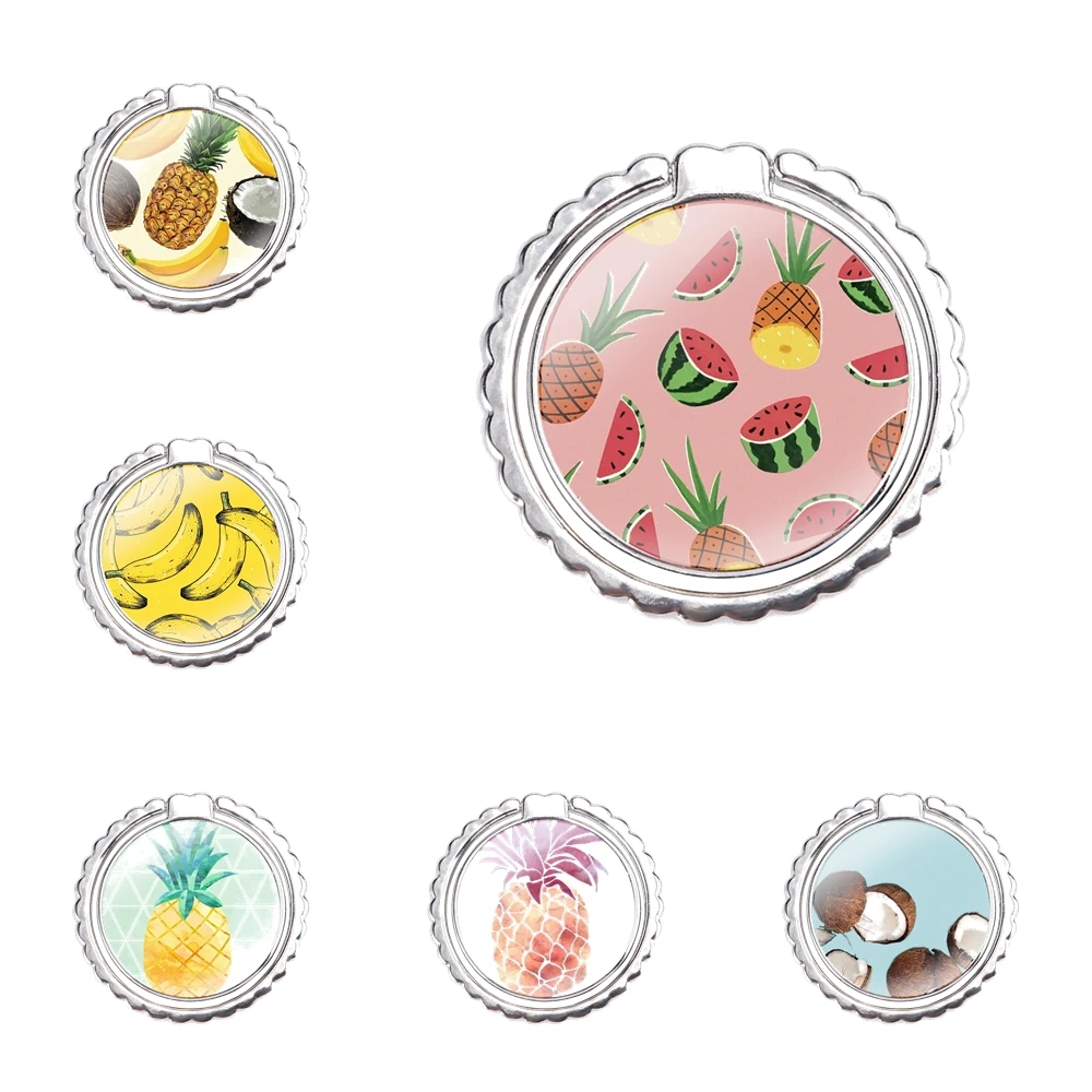 Ананас фруктов банан арбуз кокос фрукты сотовый телефон кольцо подставка