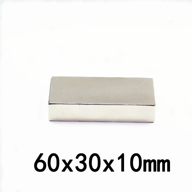 

1/2/3 шт., супермощные неодимовые магнитные ленты, 60x30x10 мм