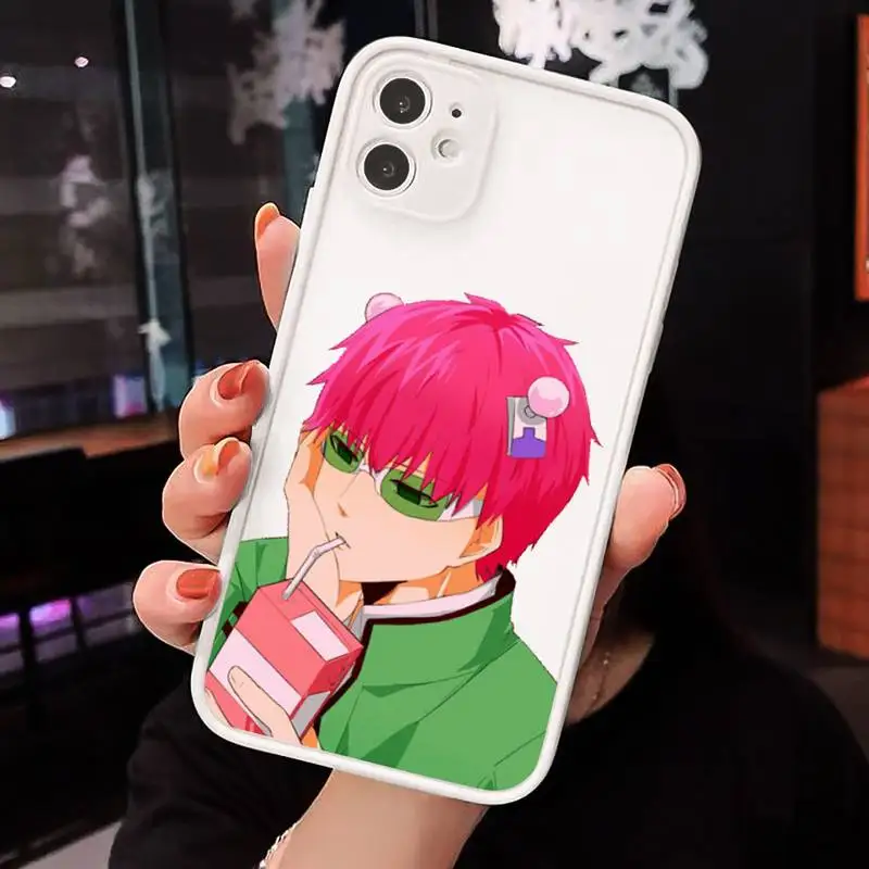 

Saiki Kusuo Phone Case Matte For iPhone 12 Mini 11 Pro XR XS Max 7 8 Plus X Hard PC Back Cover