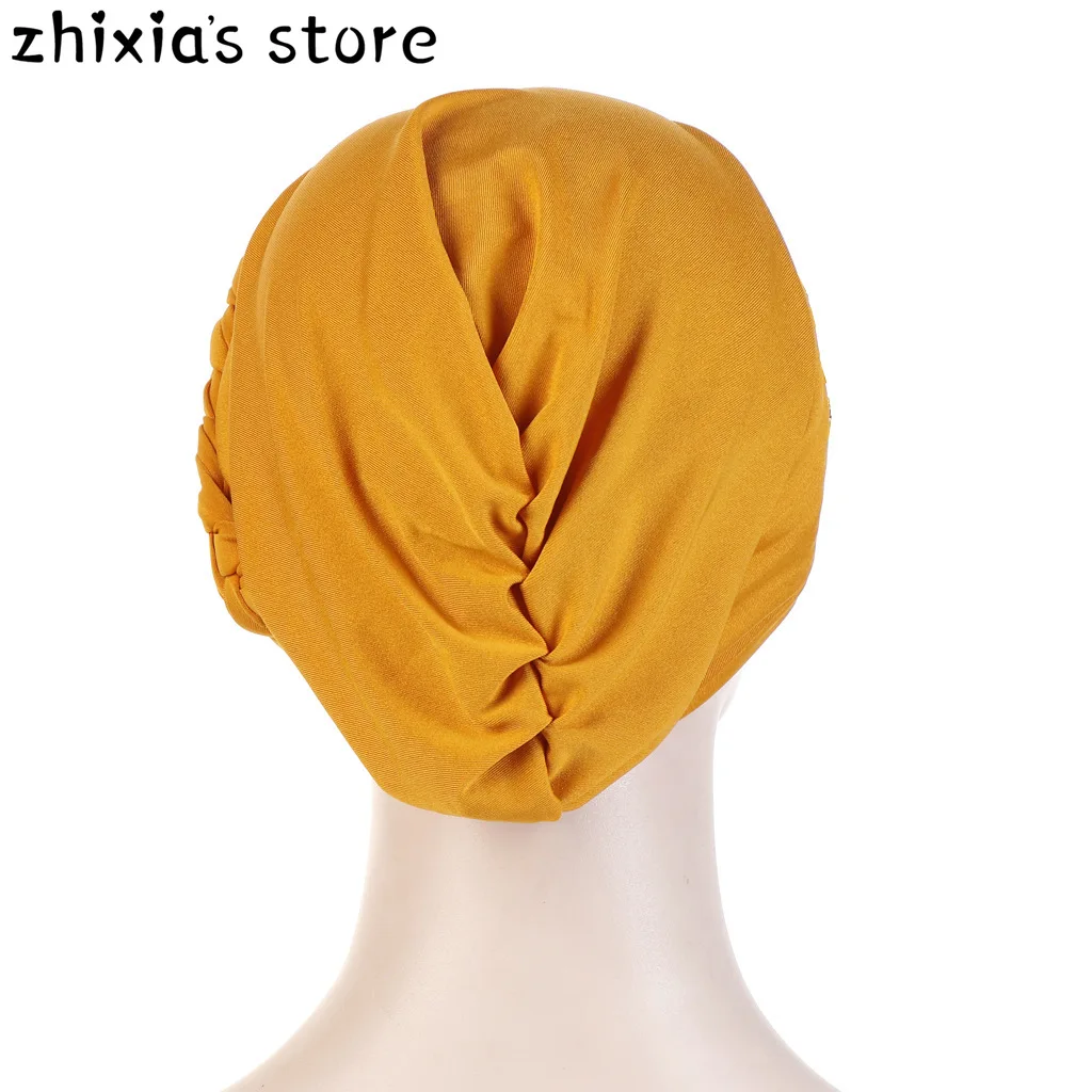

NEW Trendy muslim women inner caps for hijab India wrap head turban bonnet Milk Silk solid color hijab underscarf caps turbante