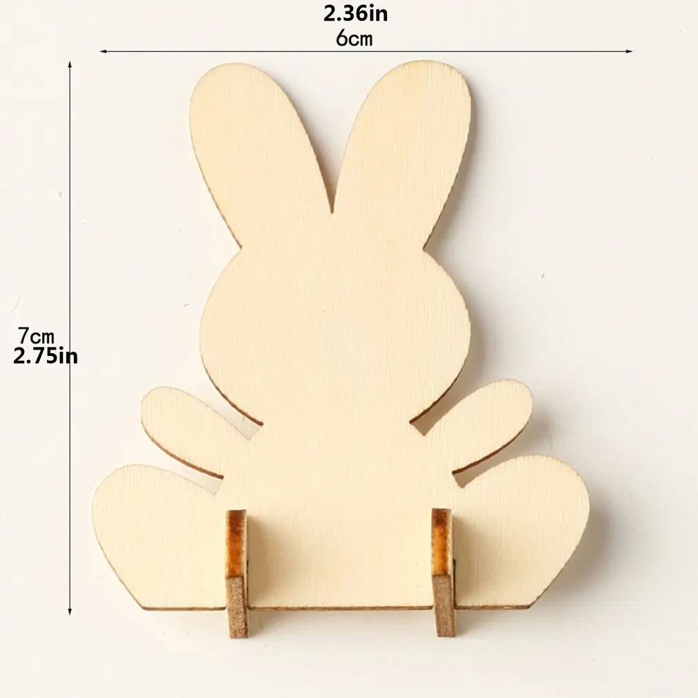 

JM01159 Easter Home Decoration Gifts DIY Creative Wooden Bunny Decoration Crafts Creative Rabbit Ornaments