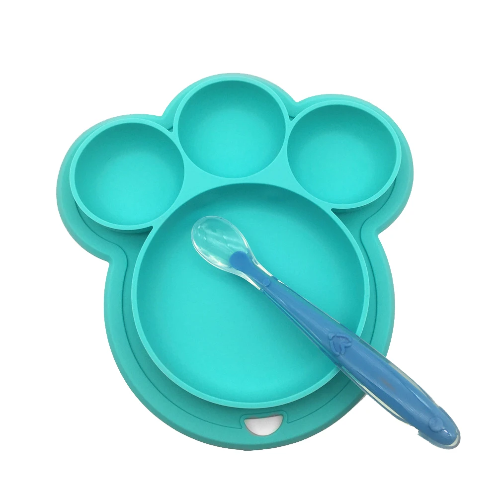 Детская силиконовая тарелка тарелки для кормления без БФА тренировочная посуда