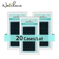 natuhana wholesale lashes 20caseslot natural mink single eyelash extension premium individual fake false eye extension makeup