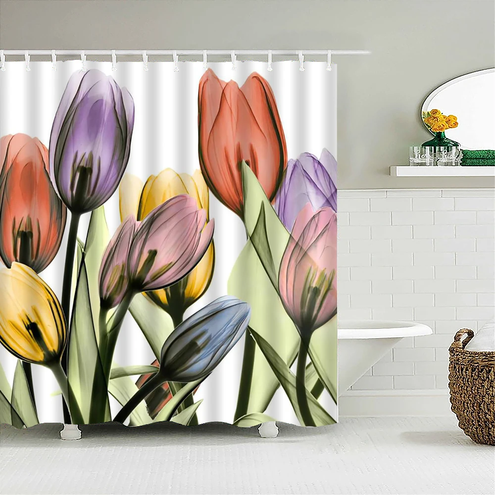 Занавеска для душа в ванную комнату водонепроницаемая Полиэстеровая занавеска с