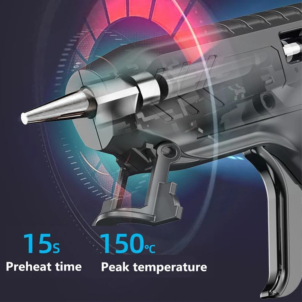 Cordless Hot Melt Glue Gun Machine with Glue-Stick USB Rechargeable Heat Temperature Tool Craft DIY Repairing Stick Kits | Инструменты