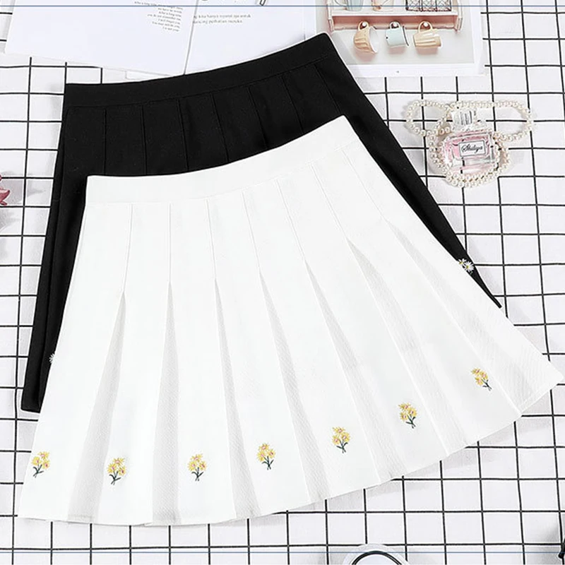 Юбка в консервативном стиле с высокой талией шикарная юбка вышивкой летняя
