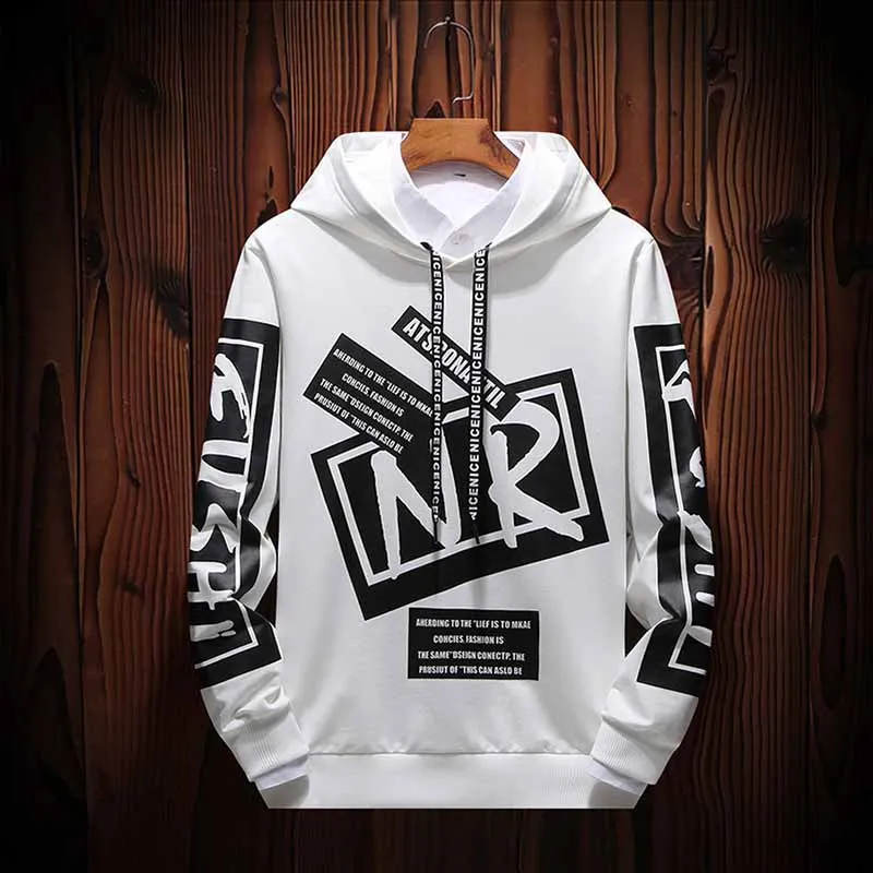 

New Casual Oversized HOODIE Men Hip Hop Street Wear Letter Print Sweatshirts Skateboard Men/Woman Pullover Hoodies Male Hoodie
