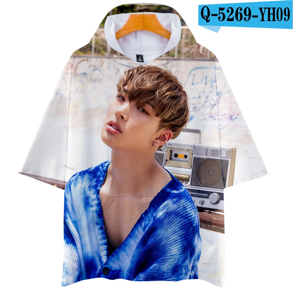 ATEEZ 3D Футболка с принтом женская мода Harajuku Повседневная Хип Хоп короткий рукав Kawaii Популярная 3D футболка с капюшоном XXS-4XL - Цвет: 3