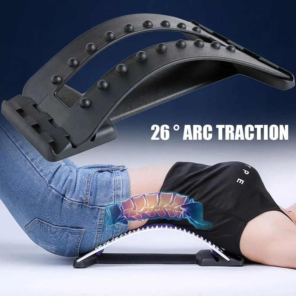 

Lumbar Vertebra Magic Tensioner Orthosis Back Massage Magic Stretcher Health ABS Black Neck Masager Relaxation Lumbar Massage