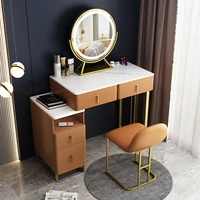 light luxury bedroom furniture set vanity table modern minimalist small apartment storage cabinet integrated dressing table