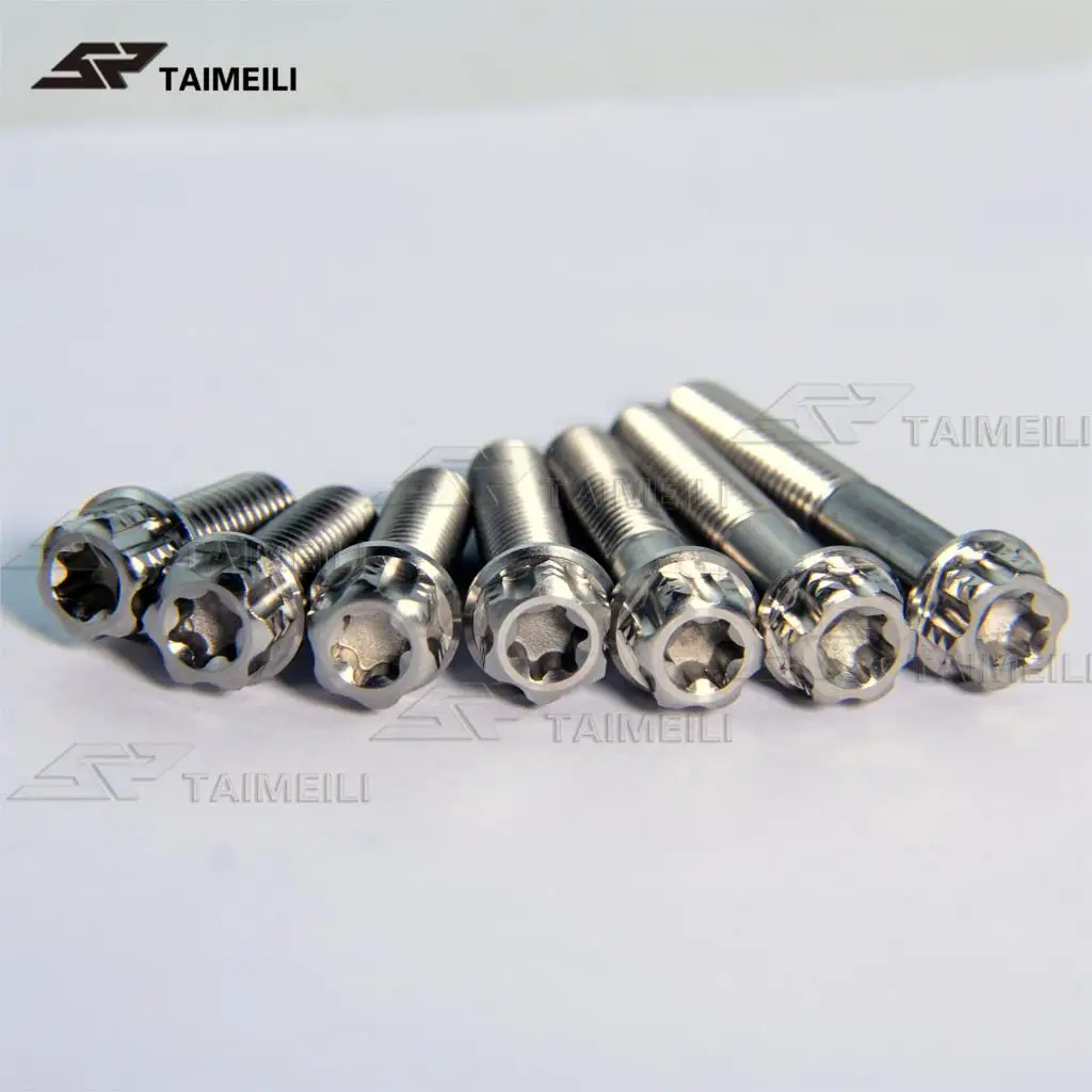 Титановый винт TAIMEILI с фланцевой головкой torx резьбовой шаг m8x15 / 20 25 30 35 40 45 50 м для