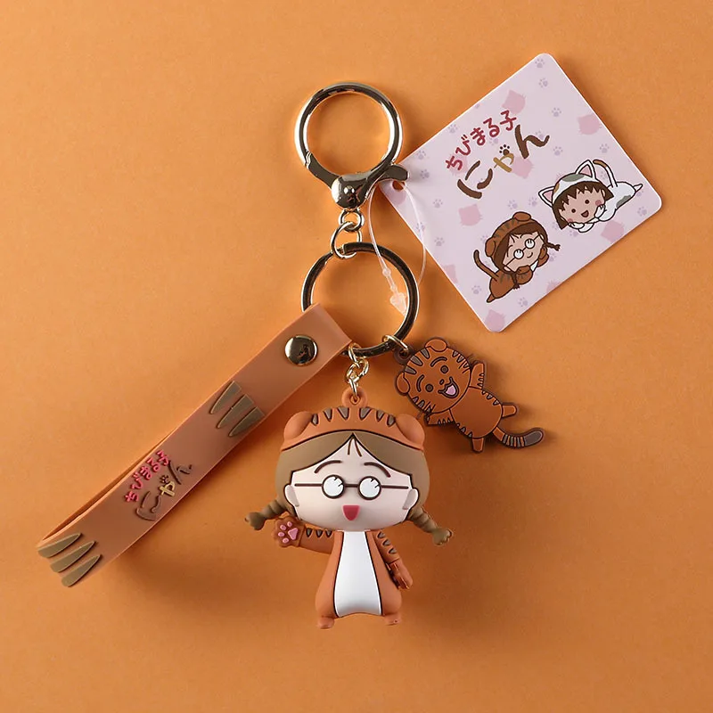 

Chibi Maruko-Chan Hanawa Key Ring Female Lovely Grocery Store Entity Pendant Lovers Key Chain Backpack Pendant Key Chains Gifts