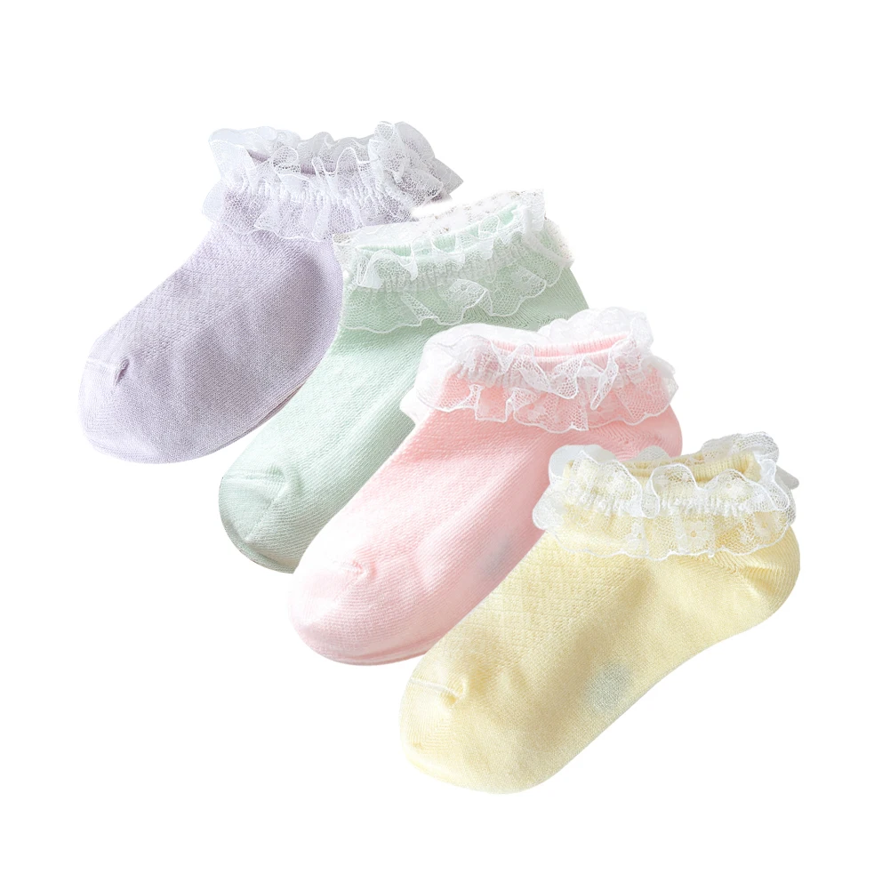 Чулки для новорожденных девочек детские носки с бахромой милые мягкие хлопковые