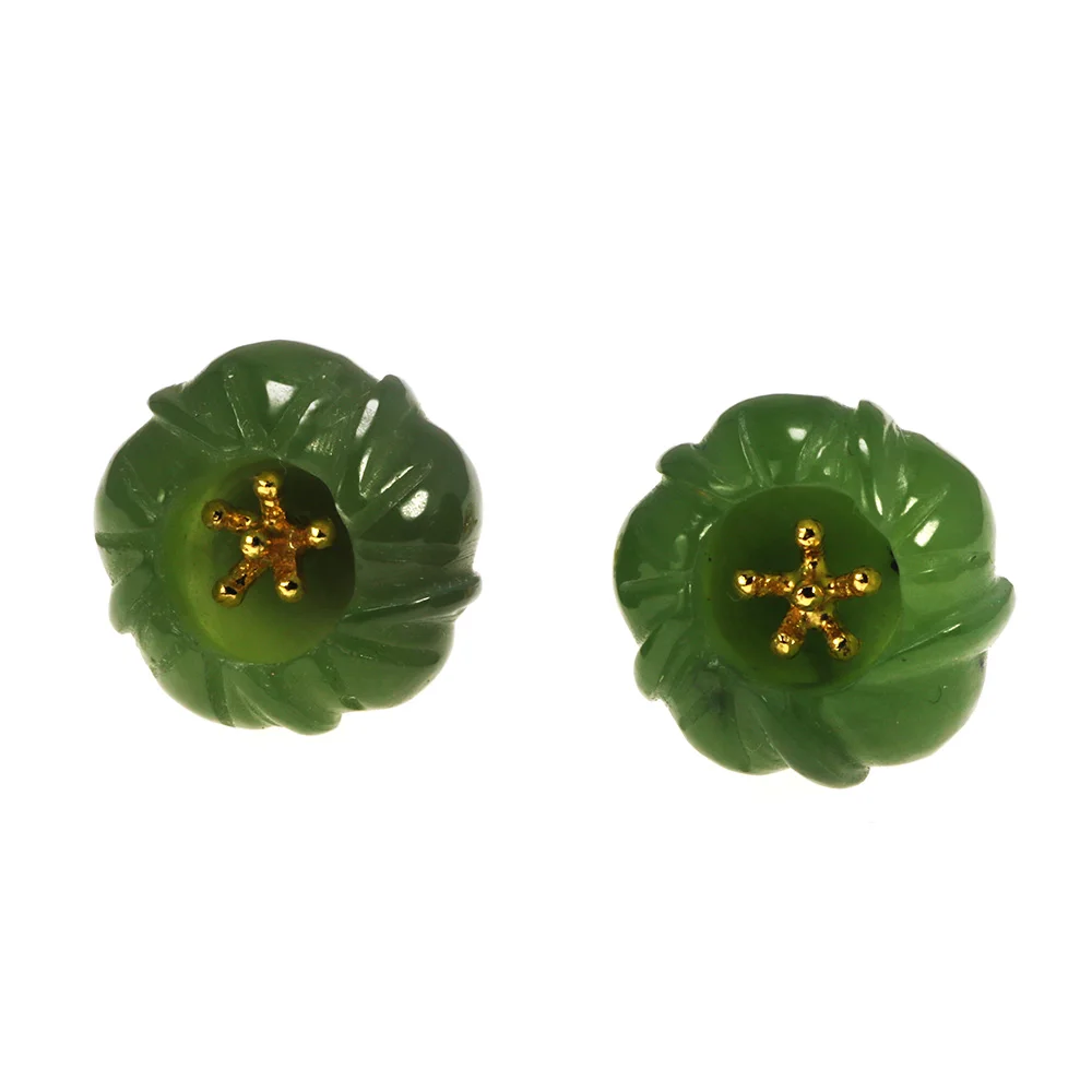 Настоящее серебро 925 пробы Серьги гвоздики Элегантные цветы гравировка