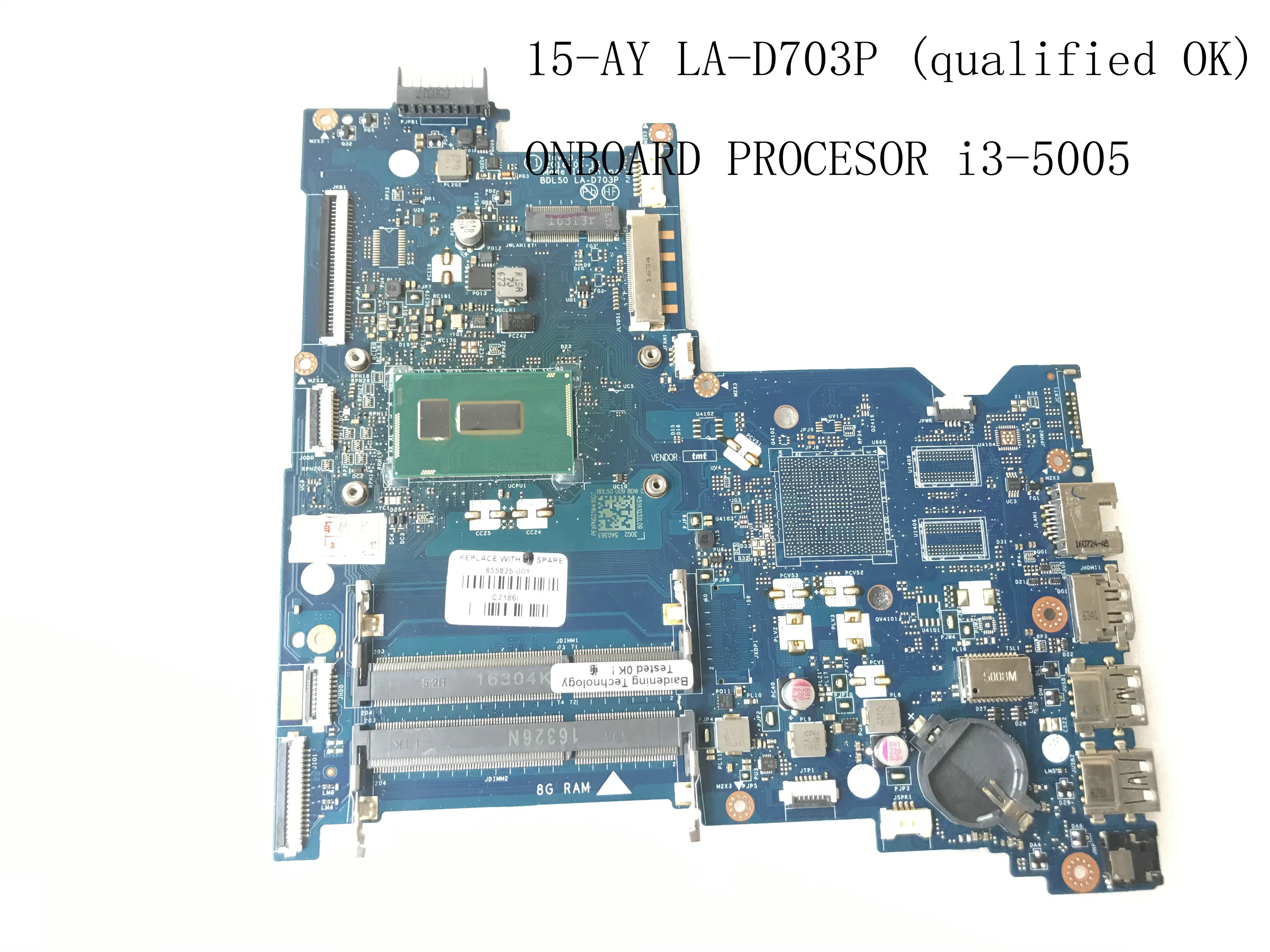 

KEFU, . 855825-001 HP 15-AU , ( I3-5005U )