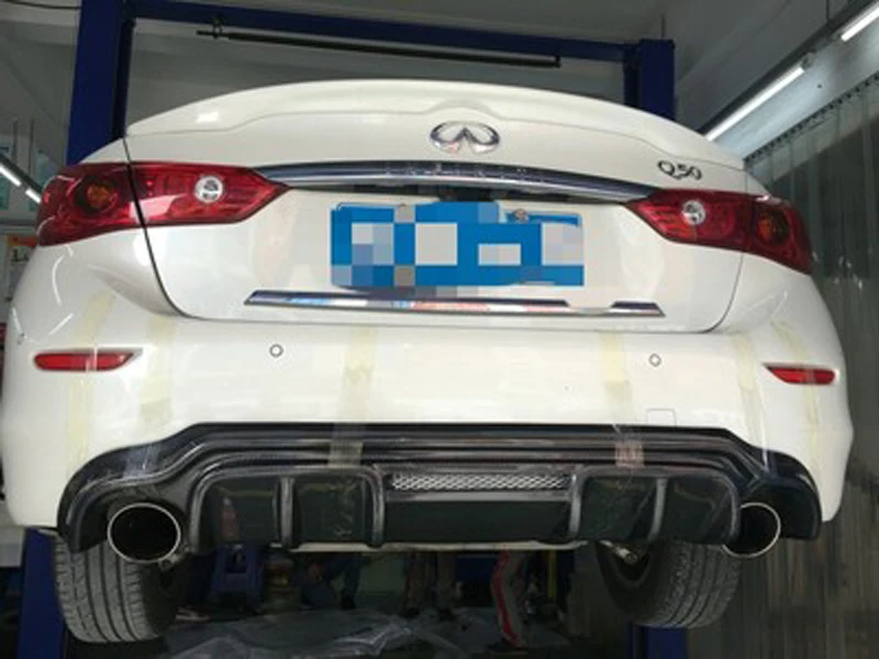 Для Infiniti Q50 Q50L спойлер 2014 2015 2016 2017 украшение автомобиля черное углеродное волокно