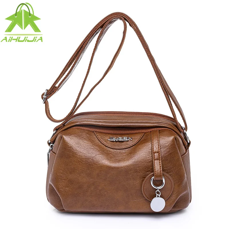 

Vintage Solid Color Handbags for Women 2021 New Designer Soft Pu Leather Shoulder Messenger Bag Simplicity Casual Crossbody Bag
